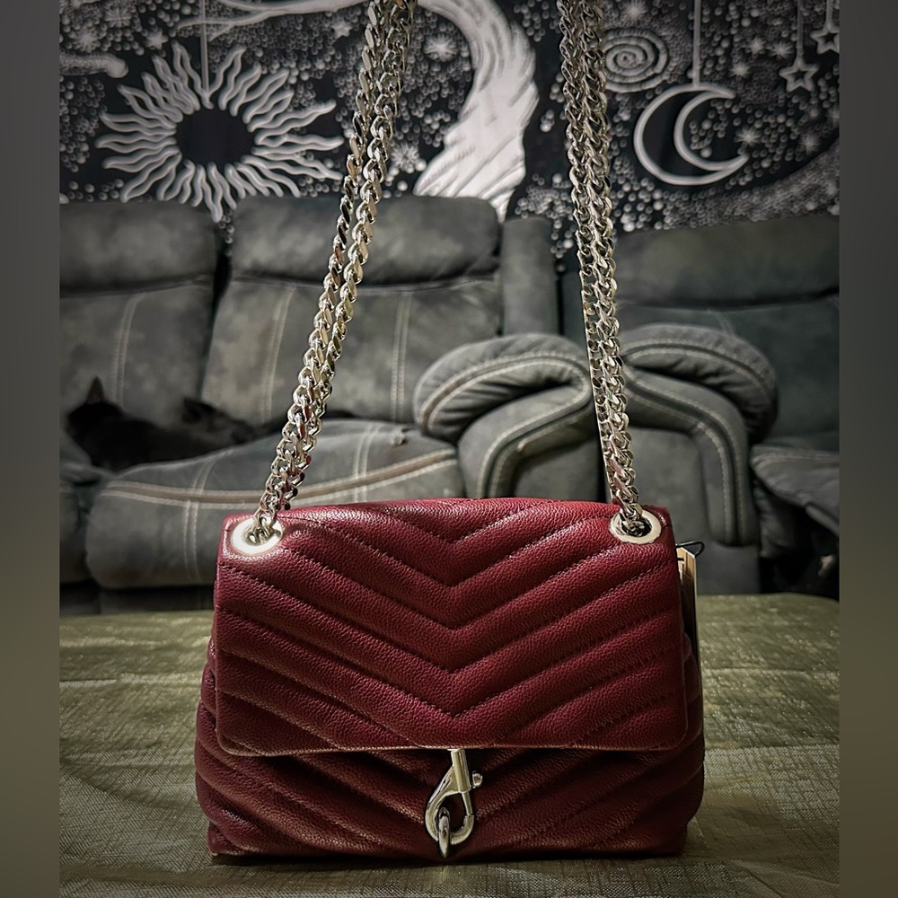 Rebecca Minkoff Bags dark red leather crossbody purse shoulder bag new with tags - Picture 15 of 16